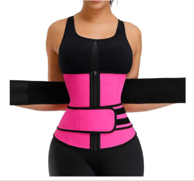 Slimming Sports Fitness Double Belt Zipper Women's Corset European and American Large Size Sports Corset