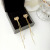 Sterling Silver Needle One Style for Dual-Wear Heart-Shaped Tassel Earrings Long Wild Face Slimming Earrings Earrings