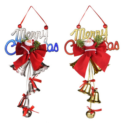 Jingling Bell Christmas Tree Pendant Christmas Decorative Pendant Santa Claus Bell Christmas Gift and Ornament