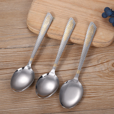 Hotel Tableware Stainless Steel Knife, Fork and Spoon Western Tableware Stainless Steel Spoon Factory Direct Sales Fashion Simple