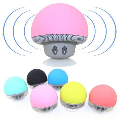 Cartoon Small Mushroom Head Bluetooth Speaker Small Suction Cup Creative Mini Mobile Phone Tablet Computer Stand Small Speaker Exclusive for Cross-Border