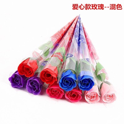 Foreign Trade 38 Mother Valentine's Day Single Artificial Rose Soap Flower Soap Bouquet Small Gift