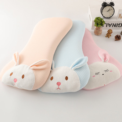 0-6 Years Old Children's Pillow Newborn Baby Neck Pillow Slow Rebound Memory Pillow Pure Cotton Anti-Deviation Head Baby Shaping Pillow