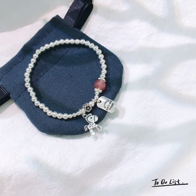 S925 Sterling Silver New Light Beads English Brand Trojan Bracelet Simple Graceful Girlfriend Girlfriends Gift