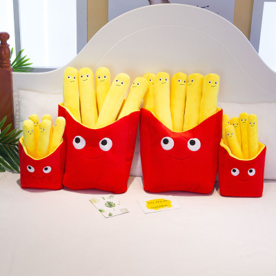 Toy Creative Cartoon Simulation French Fries Pizza Pillow Plush Toy Doll Photography Props Sofa Cushion
