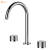 FIRMER New Luxury Black and Golden Hotel Villa Household Basin Faucet Kitchen Copper Faucet