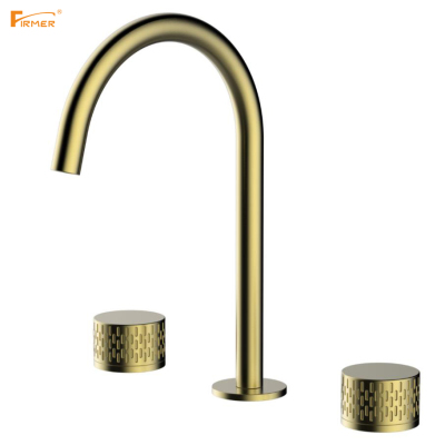 FIRMER New Luxury Black and Golden Hotel Villa Household Basin Faucet Kitchen Copper Faucet