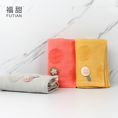 Fu Tian-Cute Gauze Face Towel Pure Cotton Face Washing Towel Lollipop Patch Face Towel Couple Towel