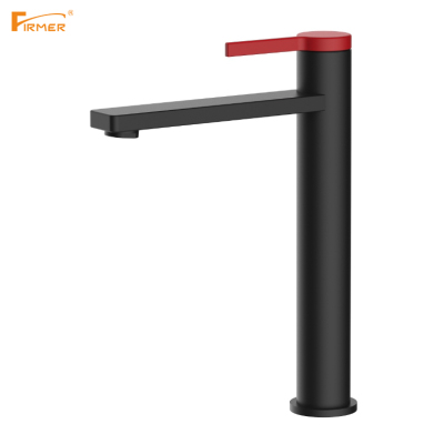 FIRMER New High-End Black and Golden High Basin Faucet