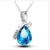 Japanese and Korean Popular Fashion Accessories Angel Tears Water Drop Crystal Pendant Ornaments Necklace Set Wholesale