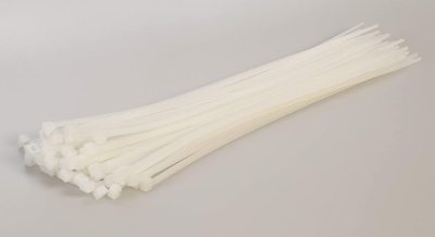 Nylon 6/Natural Cable Tie (100 300mm X 4.8mm Self-Locking Lace-up Durable Plastic Nylon