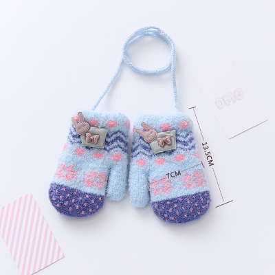 Woven Love 2020 Fall/Winter Hot-Selling Warm Finger Children Korean Style Fashionable Knitted Gloves Factory Wholesale