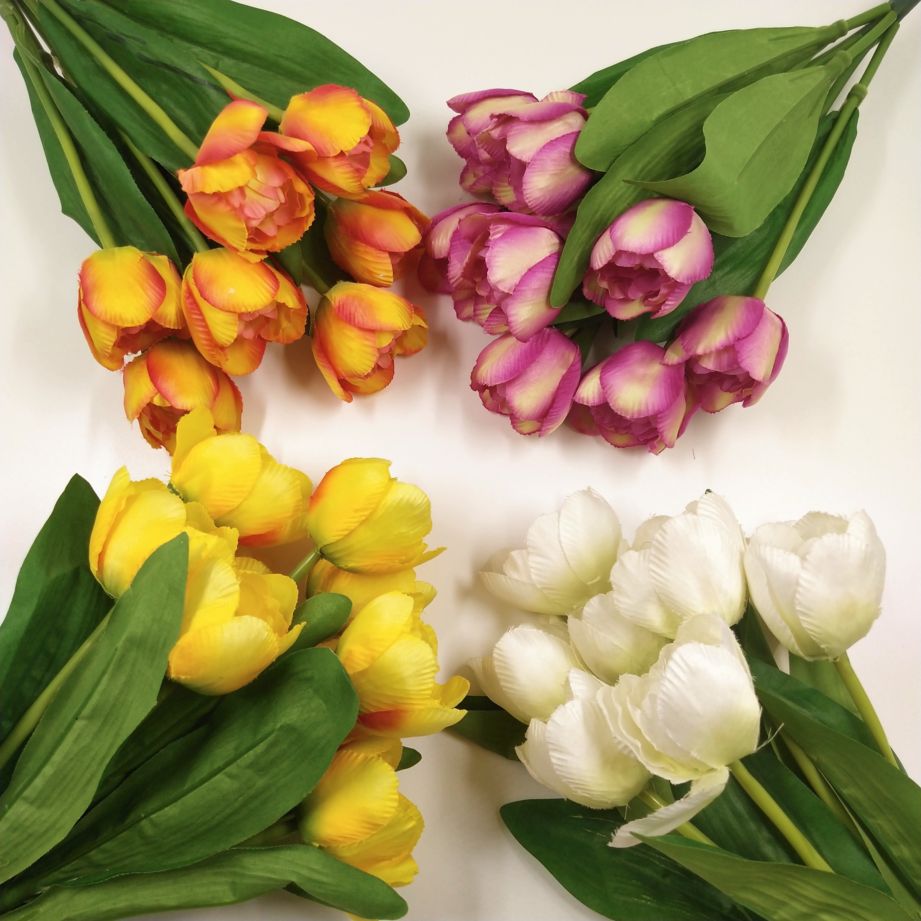 厂家直销热卖九头开口笑室内外装饰仿真塑料花假花郁金香拍摄道具