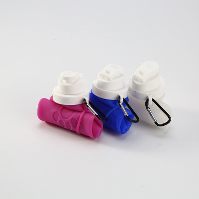 Silicone Water Bottle Creative Travel Portable Silicone Curly Folding Outdoor Sports Bottle