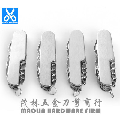 Factory Direct Sales Multi-Functional Knife Hardware Gift Knife Stainless Steel Multi-Open Swiss Knife Advertising Small Gift