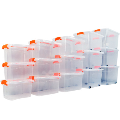 Storage Box Plastic Transparent Large Thickened Clothes Storage Box Portable Toy Storage Box Clothes Storage Box