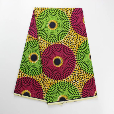 African Wax Fabric High Quality Polyester Duplex Printing Cerecloth Size 6 African Wax Fabric Polyester Fabric Wholesale