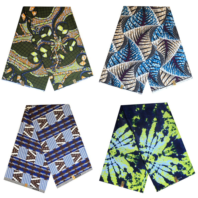 Ankara Africa printed batik fabric real wax 100% polyester