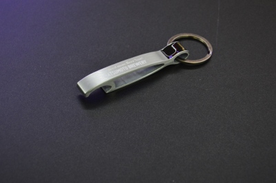 Exquisite Ancient Tin Printed Letters Bottle Opener Key Ring