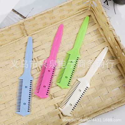 1 Yuan Store Hairdressing Knife Hair Cutting Comb Shaver Household Bangs Trimmer Double-Sided Dual-Use Hair Tools 1 Yuan Stall