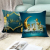 Home Supplies Muslim Holy Month Pillow Case Golden Digital Printing Polyester Peach Skin Cushion Cover Amazon Explosion