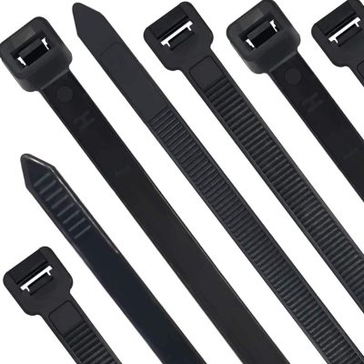 Heavy Type 40.64cm Plastic Cord with 120 Pounds Tensile Strength for Indoor and Outdoor Use, UV Protection, Black