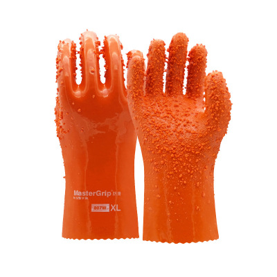 807 Gloves Non-Slip Anti-Slip Plastic Dipping Concrete Wear-Resistant Anti-Weak Acid Weak Alkali Oil-Resistant Anti-Corrosion Thickening
