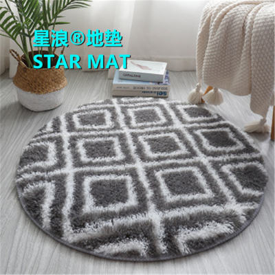 STAR MAT Pattern Carpet Modern Living Room CIRCLE Table Pad Bedroom Bedside Long Wool Washed Wall-to-Wall Carpet