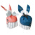 Factory Direct Sales 10*17 Baking Packaging Rabbit Ears Snack Bag Rabbit Plastic Bag