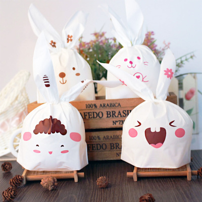 Currently Available Wholesale Long Ears Rabbit Packing Bag Multiple Cartoon Candy Biscuit Bag Small Gift Packing Bag 50/Piece