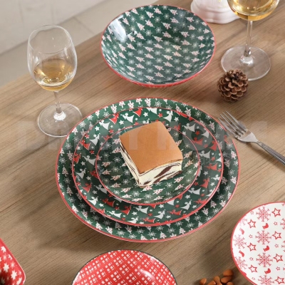 Ceramic Tableware Christmas Series  Dish & Plate Baking Tray New Year Series Ceramic Set Ceramic Cup Ceramic Ovenware
