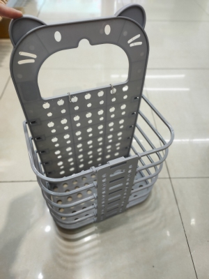 Foldable Dirty Clothes Storage Basket Seamless Wall Saving Space