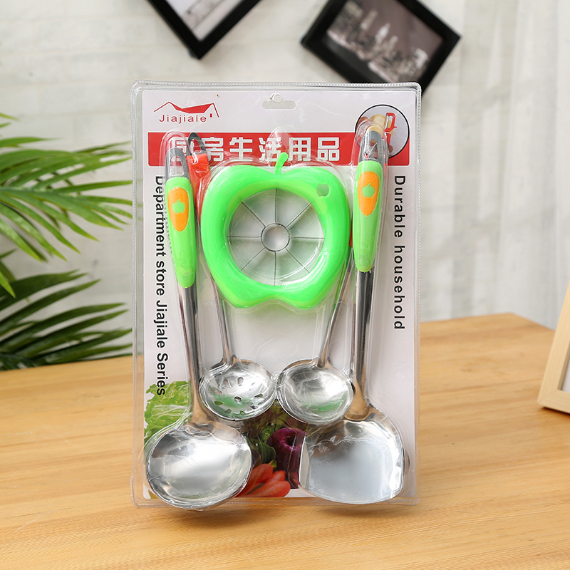 批发家用勺铲套装 多功能苹果切五件套 厂家货源厨房用品许声友