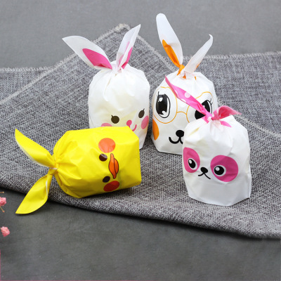 Factory Customized Long Ears Rabbit Bag West Point Biscuit Packaging Bag Candy Bag Cookie Bag Baking Packaging Creative