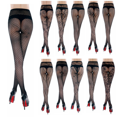AliExpress Amazon Sources Sexy Lingerie Slimming Small Net Jacquard Pantyhose Adult Stockings Wholesale
