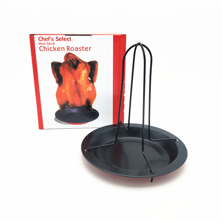 户外烧烤烤鸡盘老款烤鸡架 BBQ chicken roaster烧烤盘亚马逊热卖