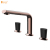 Firmer Black High Quality Double Hand Wheel Rose Gold Copper Basin Faucet