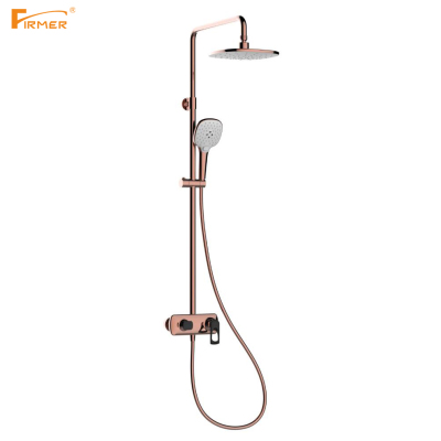 Firmer Bathroom Moisture-Proof Anti-Rust High Quality Copper Rose Gold Shower set