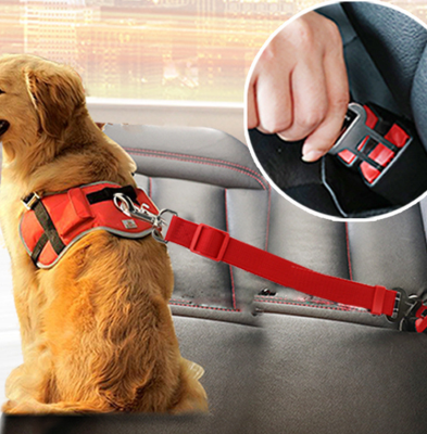 Pet Supplies Car Retractable Adjustable Safety Belt Leash Dog Car Fixed Pet Seat Belt