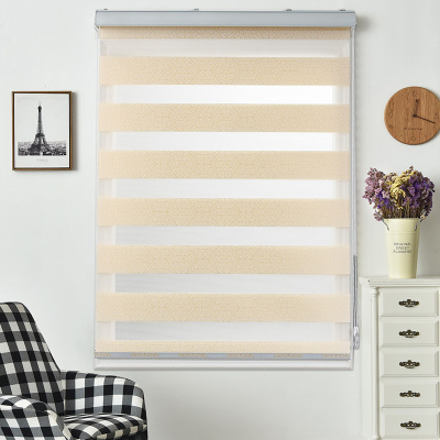 Soft Gauze Shutter Double-Layer Soft Gauze Curtain Modern Minimalist Curtain Office Bathroom Shading Roller Blind