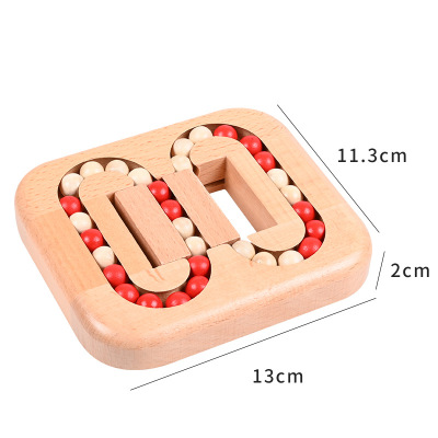 Flat Ball Burr Puzzle Burr Puzzle Adult Creativity Educational Wooden Toys Unblocking Ring Unlock Science and Education Maze Game