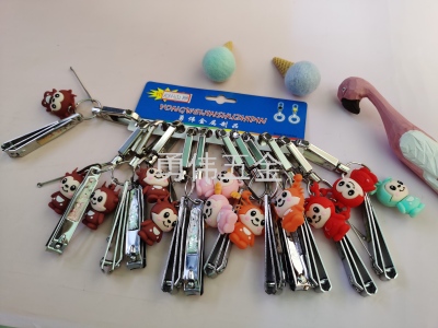 Keychain with Nail Clippers Keychain Pendant Keychain Factory Direct Sales Keychain