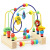 Factory Direct Sales Saors Wooden Three-Line Children's Baby Educational Vegetable Bead Building Blocks Toy