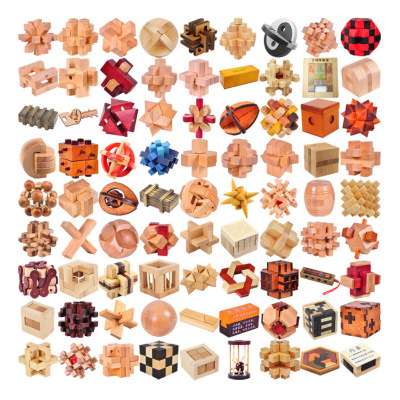 Manufacturer Children's Educational Wooden Toys Burr Puzzle Burr Puzzle Full Set of Classical Mortise Educational Toys Burr Puzzle