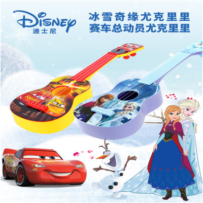 Disney Ukulele Music Toys Frozen Princess Guitar Simulation Can Play Children's Musical Instrument Toys