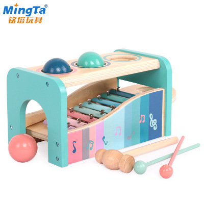 Mingta Musical Instrument Children's Eight-Tone Toy Piano Baby Two-in-One Music Xylophone Percussion Toy Percussion Instrument