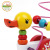 Factory Direct Sales Wooden Animal Duck Trailer Beaded Beads Cable Early Childhood Education Toys Wholesale 0.28