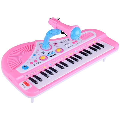 Children's Musical Instrument 37 Keys Electronic Organ with Microphone Multifunctional Music Piano Toys Cross-Border Amazon