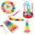 Infant Children's Eight-Tone Toy Piano Beaded Toy Worm Rainbow Tower Baby Early Education Educational Wooden Toys