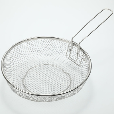 Stainless Steel with Handle Fry Basket Oil Leakage French Fries Meat Block Various Fried Food Deep Frying Pan Accessories